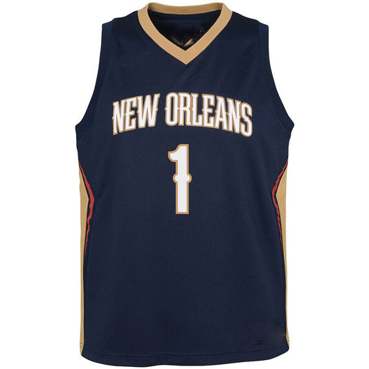 NO.Pelicans #1 Zion Williamson Pelicans Swingman Jersey  Icon Edition Navy Stitched American Basketball Jersey UNEC