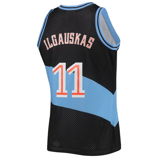 C.Cavaliers #11 Zydrunas Ilgauskas Mitchell & Ness 1997-98 Hardwood Classics Swingman Jersey Black Stitched American Basketball Jersey UNEC