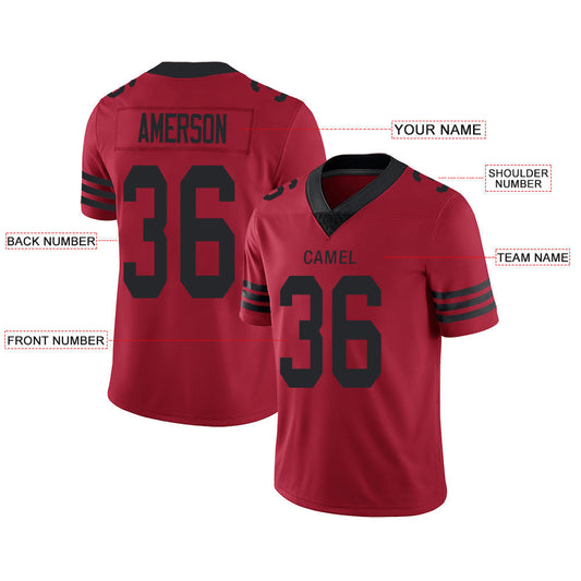 Custom SF.49ers Stitched American Football Jerseys Personalize Birthday Gifts Red Jersey